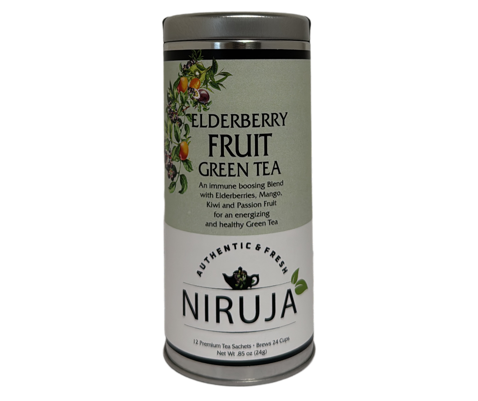 🌿Organic Elderberry Fruit Green Tea – Immunity & Antioxidant Boost