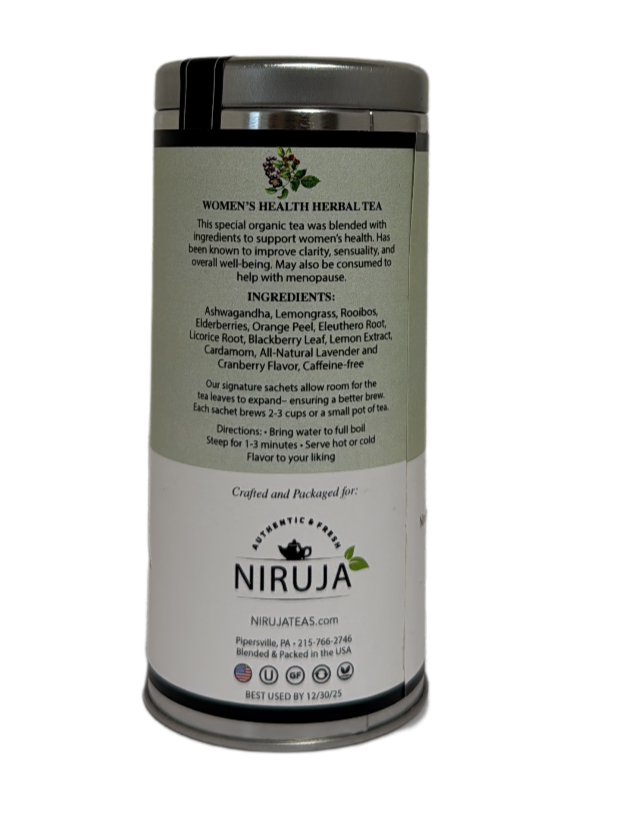 Niruja tea canister on a white background