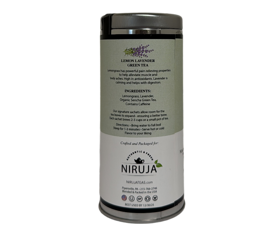 🌿Lemon Lavender Green Tea – Organic, Calming, Antioxidant-Rich