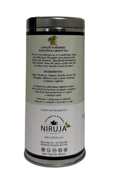 🌿Ginger Turmeric Pineapple Green Tea – Refreshing Tropical Green Tea Blend