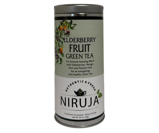 🌿Organic Elderberry Fruit Green Tea – Immunity & Antioxidant Boost