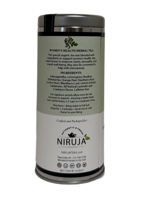 Niruja tea canister on a white background